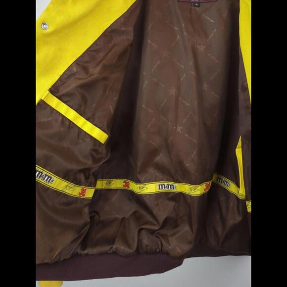 [SOLD] RARE JH DESIGNS Men's Sz XL Yellow M&M Nascar Racing Jacket Elliot Sadler - Picture 12 of 12